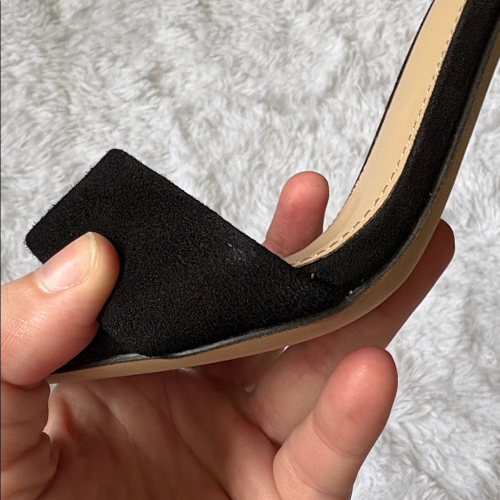 NEW In Packaging Sam Edelman Black Suede Ankle Strap Yaro Sandal Heels Size 9.5 - Picture 14 of 14